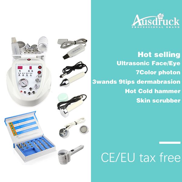 

new arrival 5 functions diamond microdermabrasion dermabrasion peeling cold hammer skin scrubber machine stretch marks fine lines treat