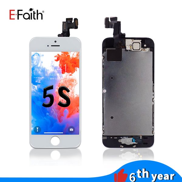 

no dead pixel quality lcd screen for iphone 5s full complete with digitizer bezel frame+home button+front camera full assembly