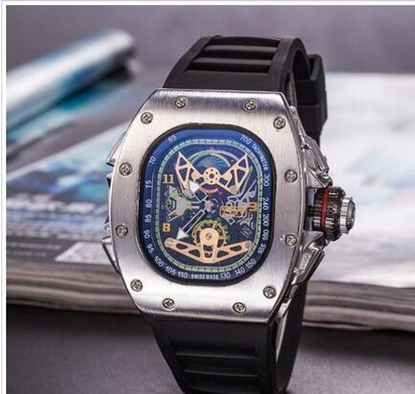 

Горячий череп часы водонепроницаемый роскошный силиконовый ремешок часы мода на