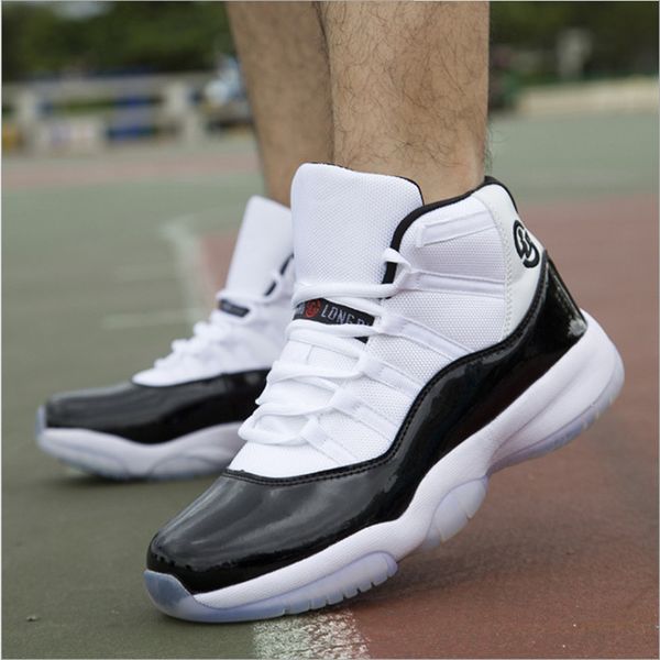 

black white size 36-44 slip-proof and wear-resistant running basketball shoes mens athletic shoes comfortable running