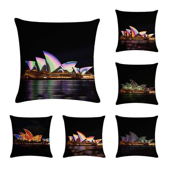

австралия известные здания подушка обложка opera house 45см * 45см главная декоративные подушки обложка для автомобиля диван cojines zy363