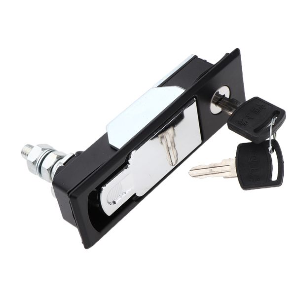 

black+silver zinc alloy compression latch flush lever adjustable grip range