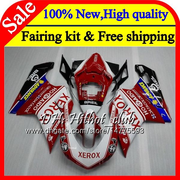 

тело красный белый для ducati 848 1098 1198 07 08 09 10 11 848r 1098r 14ht2 848s 1098s 1198s с р 07 2007 2008 2009 2010 2011 обтекателя кузо