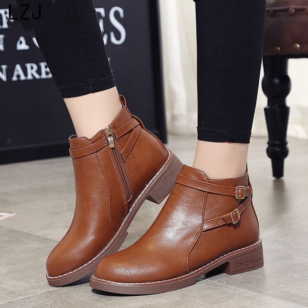 

lzj snow boots 2020 classic high heels female winter warm fur plush insoles ankle boots women's shoes hot, Black