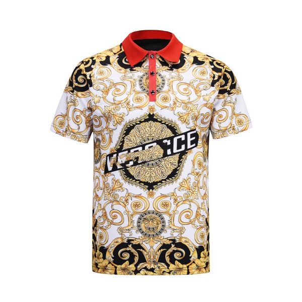 

m-xxxl large size multicolor embroidery polo shirt men's fashion design ribbed sleeve split hem stretch polo shirt shirt male, White;black
