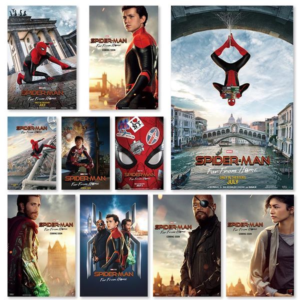 

far from home poster marvel superhero posters and prints pictures for bed room home decor silk wall art