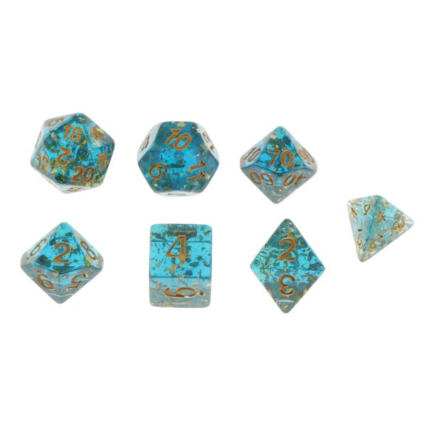 

7 piece polyhedral acrylic dice set board game board games