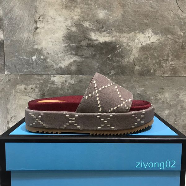

2020 letters women designer sandals summer wedge high heel platform sandal ladies slide slipper brand fends flip flop luxury beach shoes z02, Black