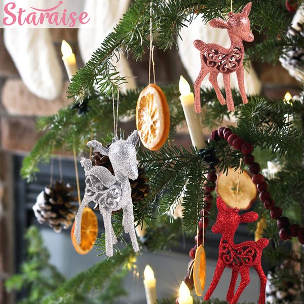 

merry christmas tree decoration cute xtmas deer ornament christmas decoration for home pendant doll gift navidad new year 2019