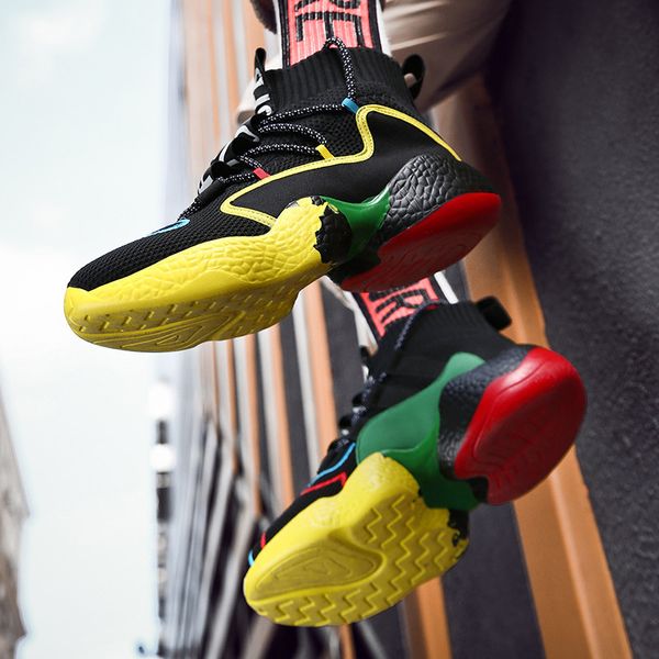

ftrochb new trend men sneakers high running shoes for men black/white outdoors walking sports shoes comfortable big size 48