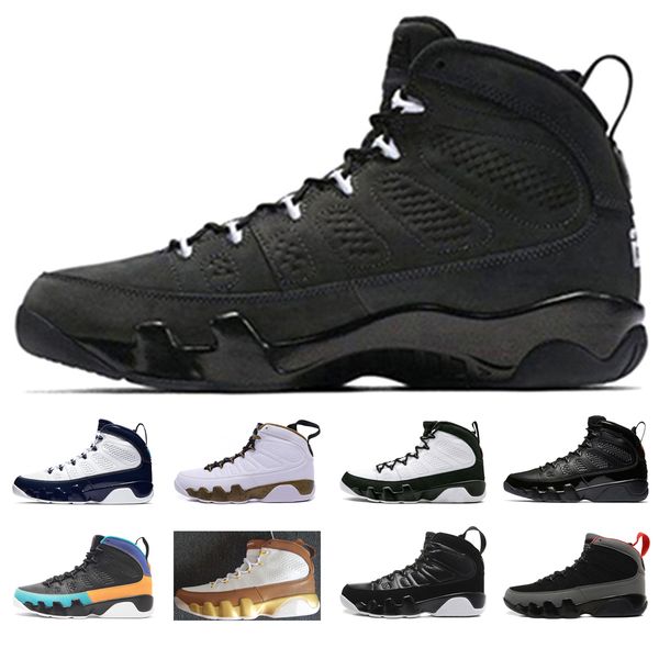 

designer 9 anthracite basketball shoes for men dream it do it 2010 release bred unc 2010 release mens sports sneaker shoes eur 40-47, Black