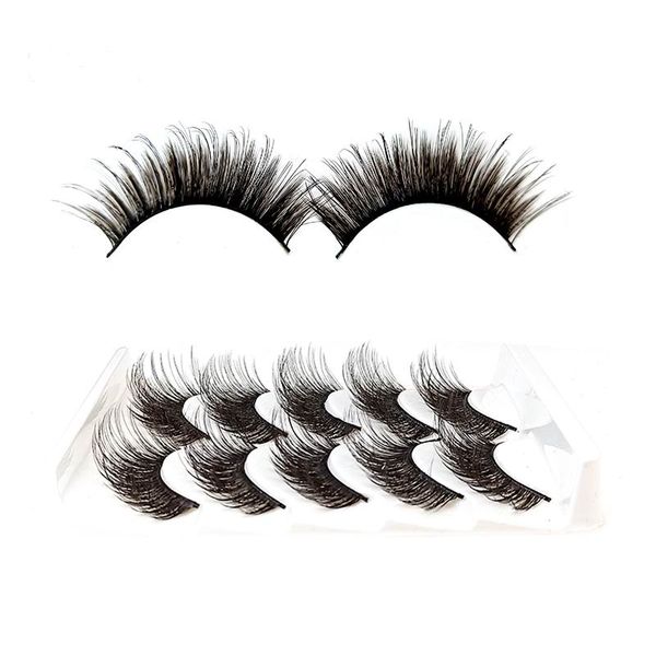 

false eyelashes 3d soft mink thick natural long cotton thread fashion dating makeup eye lashes 5 pairs
