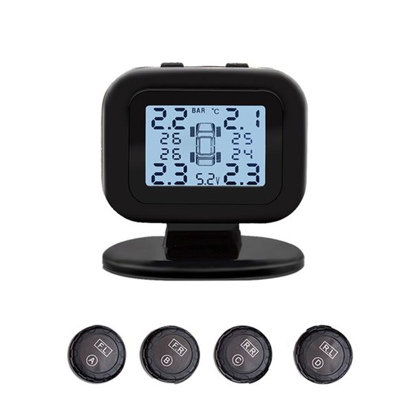 

car tire pressure monitoring system tpms digital display usb charging adjustable screen b88