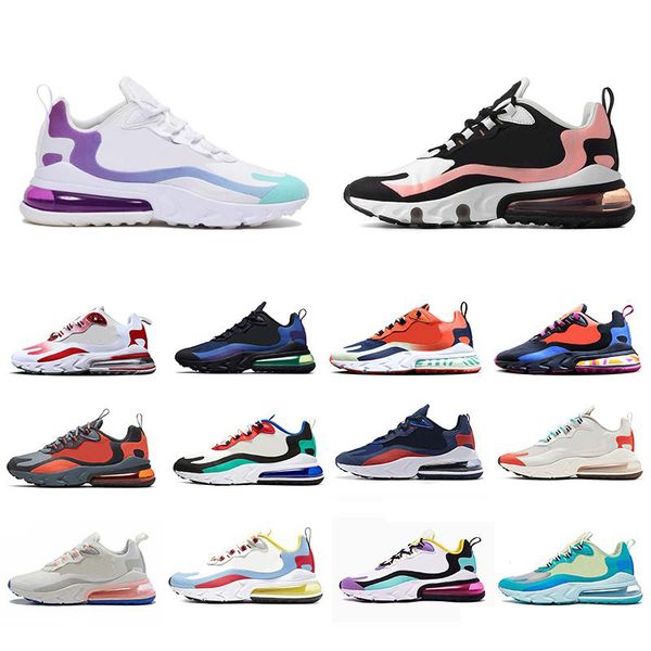 

270 react running shoes bleached coral dusk purple grey and orange in my feels bauhaus triple black men women outdoor sports sneakers 36-45