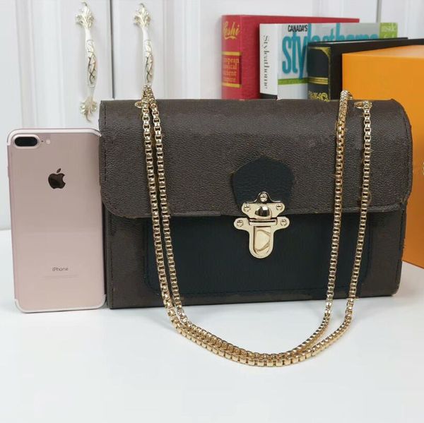 

luxury designer shoulder bags leather double gold crossbody bag chains classic old flower lattice evening handbags purse totes