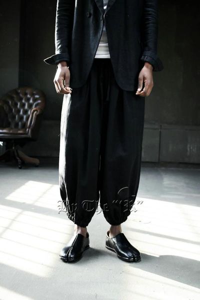 

27-44 2019 men's clothing gd hair stylist fashion dj personality wide-legged skirt pants stage plus size singer costumes, Black
