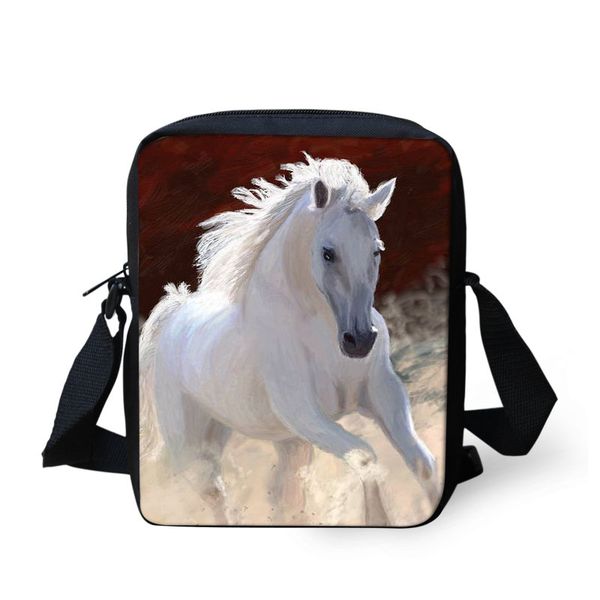 

thikin 3d animal crazy horse print women ladies messenger bag girls shoulder bags fashion handbags children travel crossbody bag
