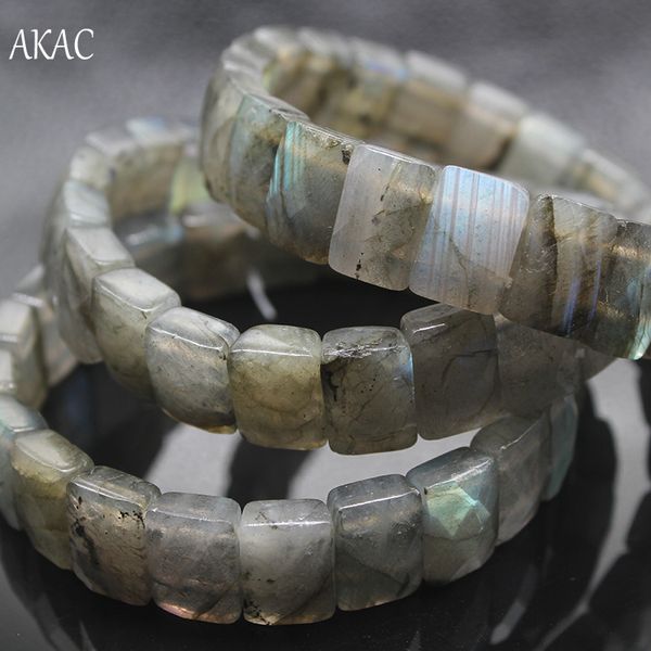 

natural labradorite faceted bangle bracelet approx9*13mm 1bangle/set