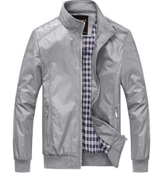 

solid color new 2018 casual jacket m-5xl 6xl men spring autumn outerwear mandarin collar clothing men jackets outwear, Black;brown
