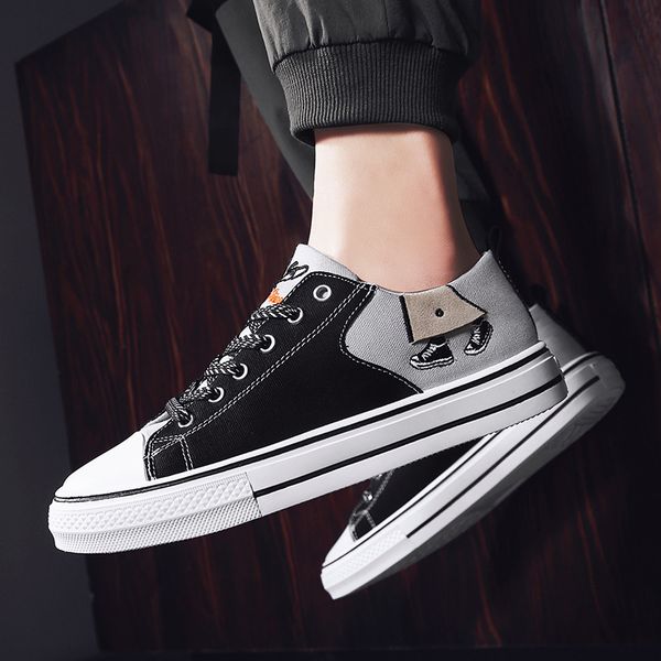 

canvas shoes for students, men women casual shoes for youth daily dress rubber soft sole elegant leisure shoe, Black