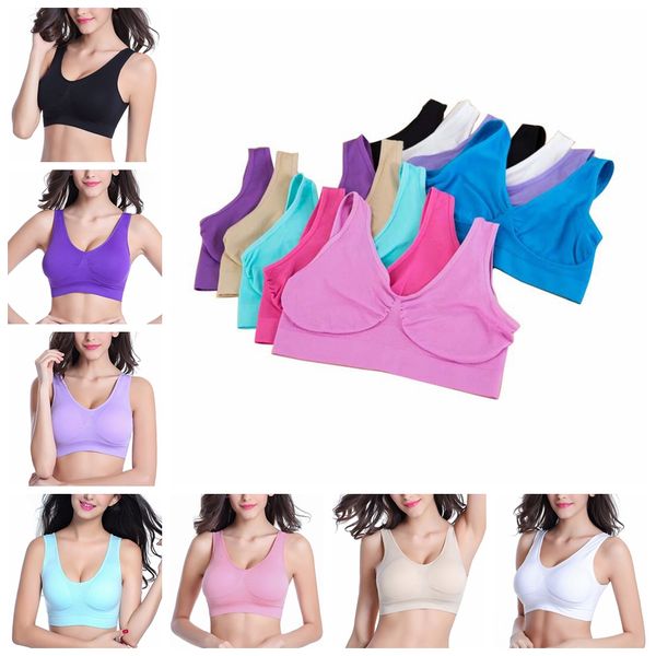 Intimo sexy Reggiseno senza cuciture da donna Reggiseno sportivo Reggiseno yoga Reggiseno pullover Forma del corpo 9 colori Intimo maternità 6 taglie CCA12256 300 pezzi