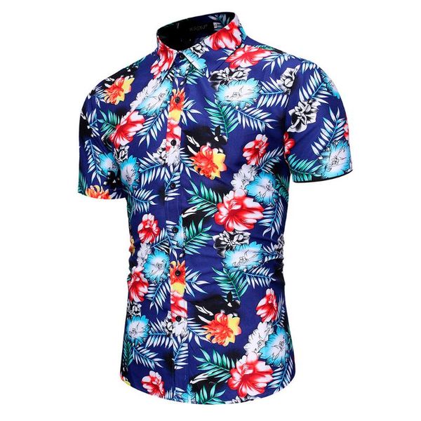 

print men shirt long sleeve vintage ethnic style high street beach camisa chic breathable hawaiian men shirts 2020, White;black