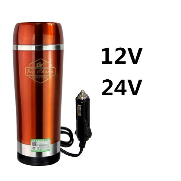 

500ml car heat cup 12v/24v electric mug cup portable travel interior accessories automatic power off safe use with ce