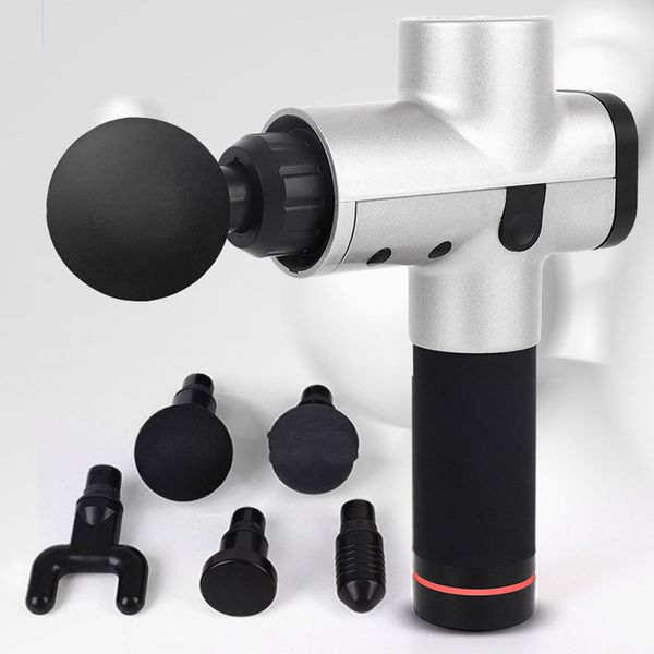 

6 head noiseless deep tissue massage gun hand held therapy massage gun cordless deep muscle vibration relaxation massage fascia gun