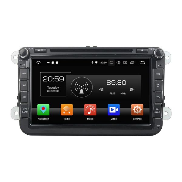 

4 гб + 64 гб octa core 2 din 8 "android 8.0 автомобильный dvd радио gps для vw volkswagen passat tiguan touran caddy skoda seat cc polo golf