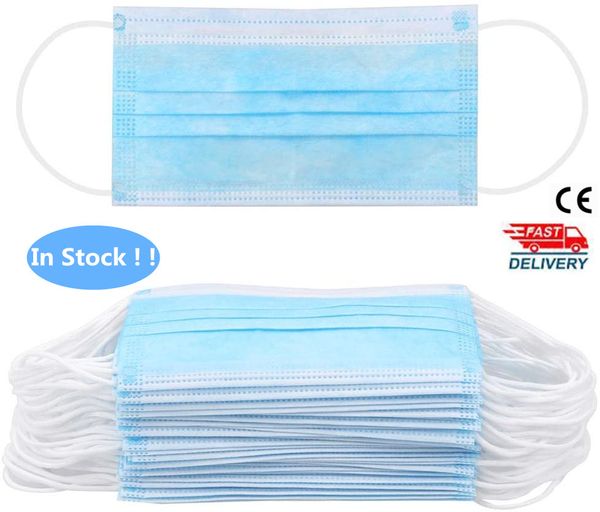 

in stock ce certificate disposable face masks 3 layers dustproof mask facial protective cover ski masks set anti dust designer mouth mask