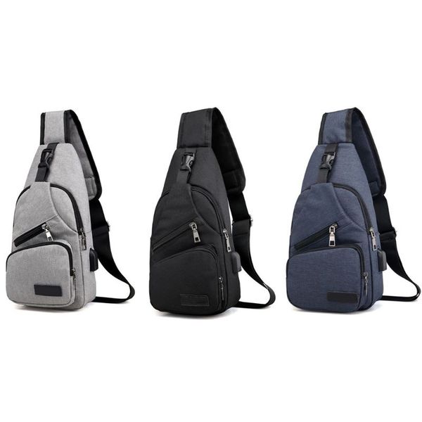 

men nylon chest bag pack travel sport shoulder sling multifunction crossbody outdoor