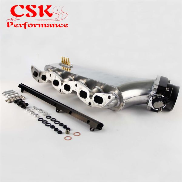 

intake manifold + fuel rail + 90mm throttle body w/ tps fits for 1jz-gte black / blue / purple