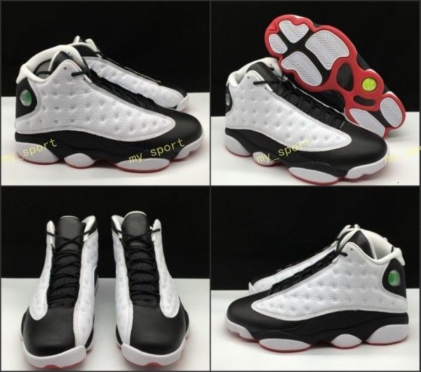 

new 13 13s he got game mens basketball shoes sports real carbon fiber black white 414571-104 sneakers trainer