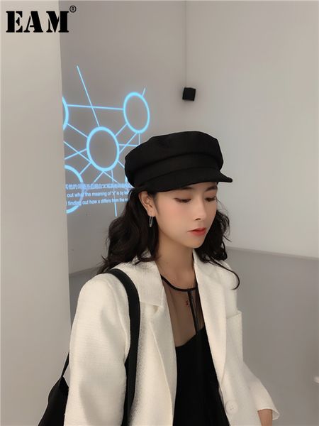 

eam] women balck brief woolen fishermen hat new round dome temperament fashion tide all-match spring autumn 2019 1h286