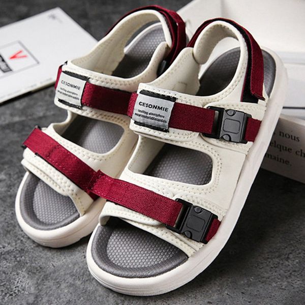 

fancyqube mesh men's sandals for breathable outdoor casual shoes summer style walking beach sandals shoes, Black