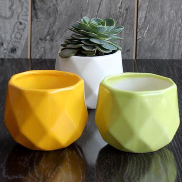 

геометрический мило сочный горшок бонсай маленького керамического цветок подарок сеялка праздник глазированные красочные украшений для дома