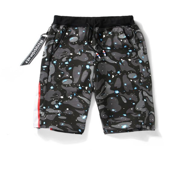 

Mens Summer Shark Printed Shorts Teenager Camouflage Sports Short Pants Fashion Loose Clothing Black Casual Apparel