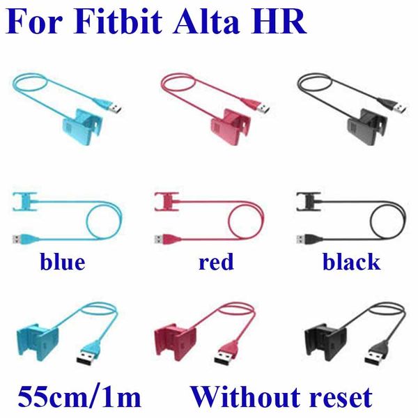 

for fitbit alta hr charging dock smart watch replacement usb charging clip no reset function charger cable cord lines high quality