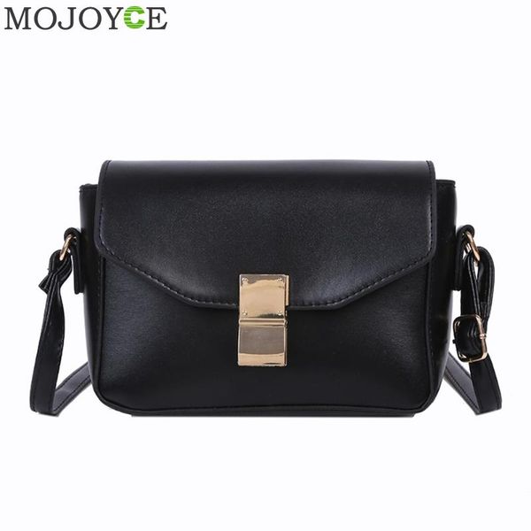 

handbag 2019 new fashion simple square bag quality pu leather women's designer handbag lock shoulder messenger bags