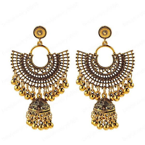 Setor vintage jhumka jhumki brincos indiano jóias mulheres retrô declaração borla brincos orelhas afegã no egito turco