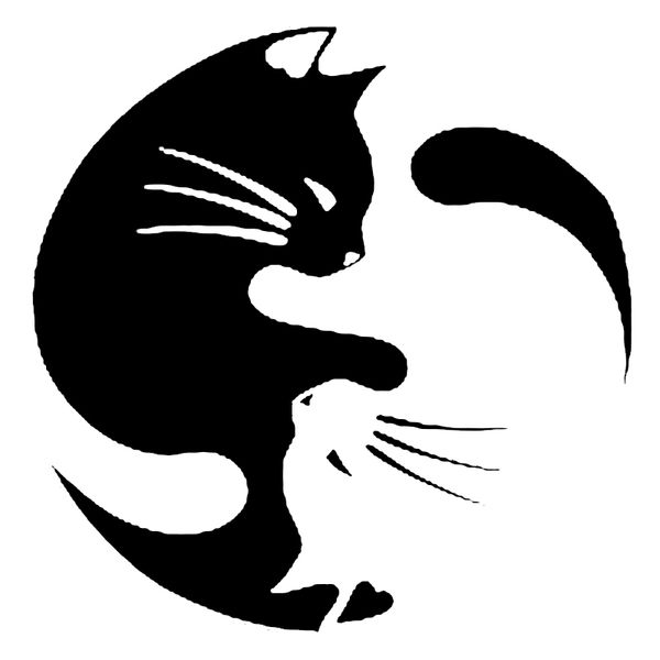 

16.2 * 16см cat ying yang виниловые наклейки для автомобилей / грузовиков / внедорожников мотоциклы внедорожники бампер окно автомобиля ноут