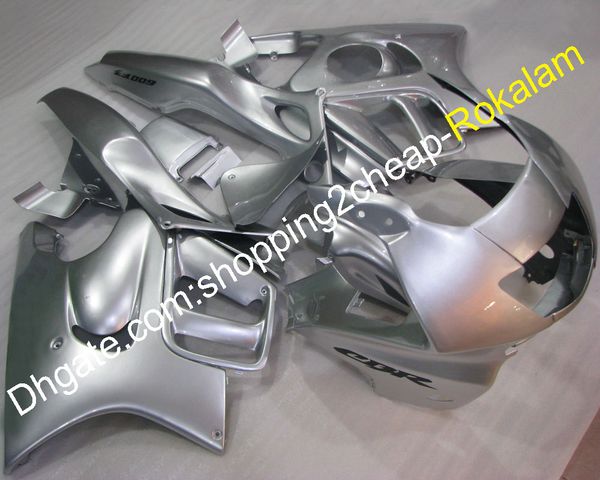 

moto fairing aftermarket kit for honda cbr600 f3 600f 3 97 98 cbr 600 f3 1997 1998 full silver motorcycle fairings (injection molding)