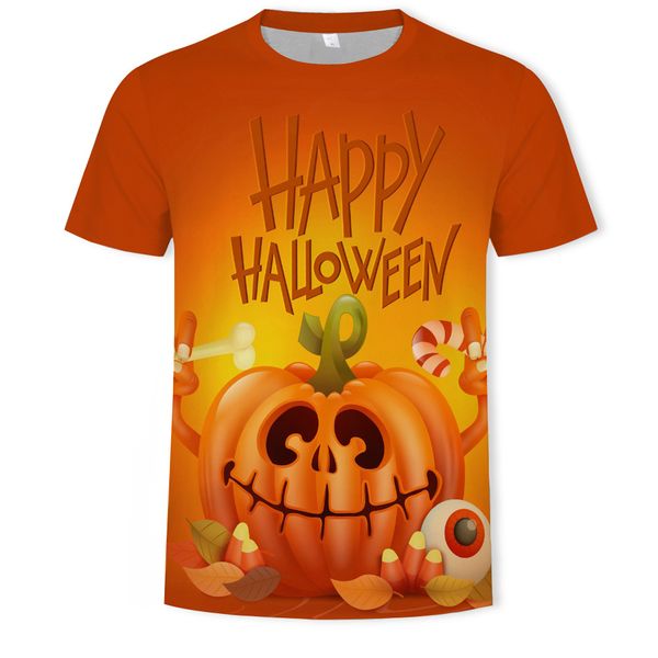 

mens designer summer halloween pumpkin 3d digital printing short sleeve t-shirt short sleeve, White;black