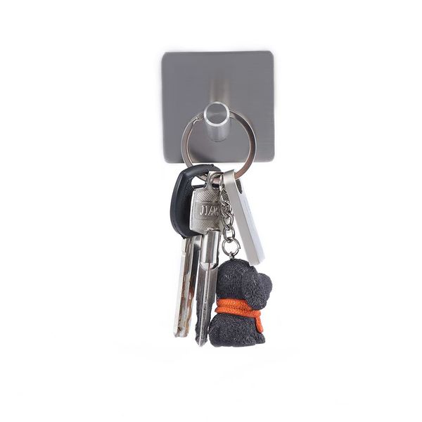 

1pc hook self adhesive heavy duty 304 stainless steel hook clothes bag hanger hooks bathroom kitchen towel practical