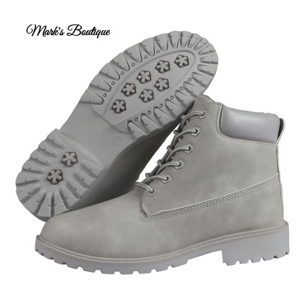 

2019 men women boots leather winter safety shoes men timber land shoes botas classic lace up ankle boots for unis work snow shoe, Black