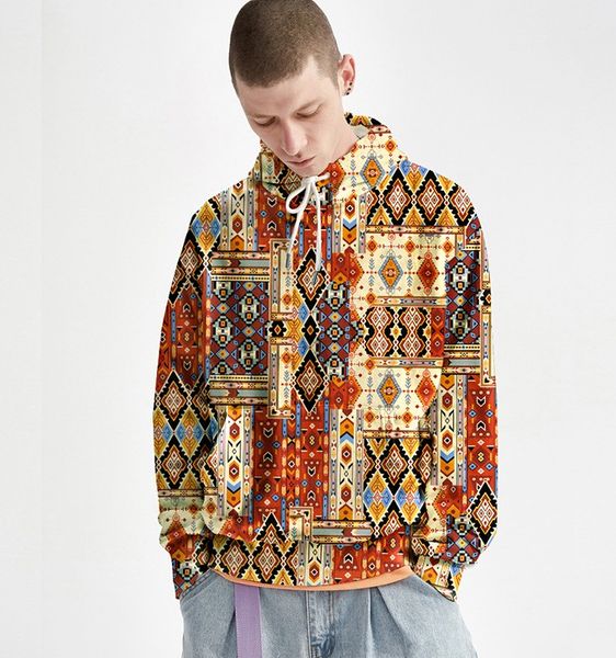 

2019 men's designer autumn winter hoodies fashion oversize retro printed hooded pullover streetwear women's eur size m-2xl wholesa, Black