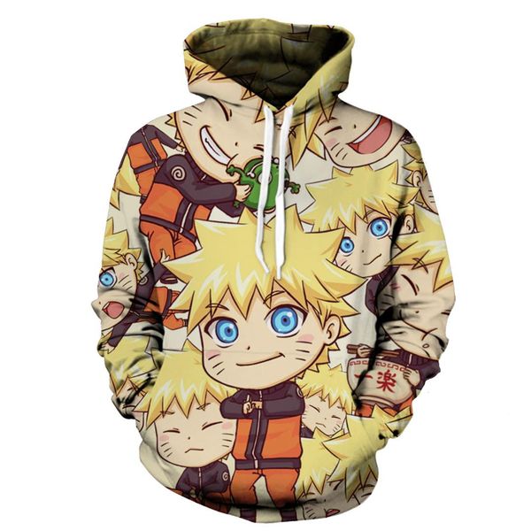 

new 3d printed harajuku naruto hoodie men women casual fashion anime sweatshirts men hoodies streetwear hip hop mens clothing, Black