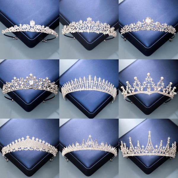 

кристалл rhinestone короны и тиары люкс свадебные аксессуары для волос для женщин свадебные аксессуары серебряный цвет люкс тиара, Golden;white
