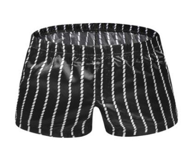 

2019 new style fashion small waist flat men's swimwear swimsuit men's boxer swimming trunks low waist, White;black