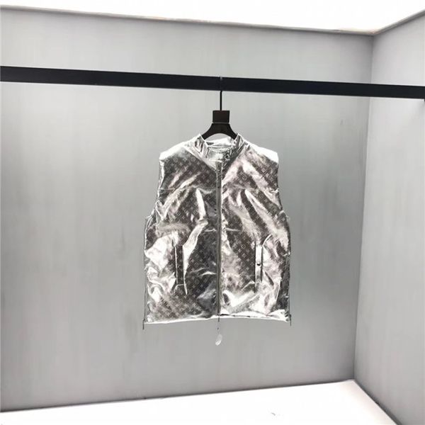 

19fw luxurious design monogram full logos waistcoat vest 90 down jacket men women fashion casual streetwear sweatshirts outdoor shirts, Gray;blue